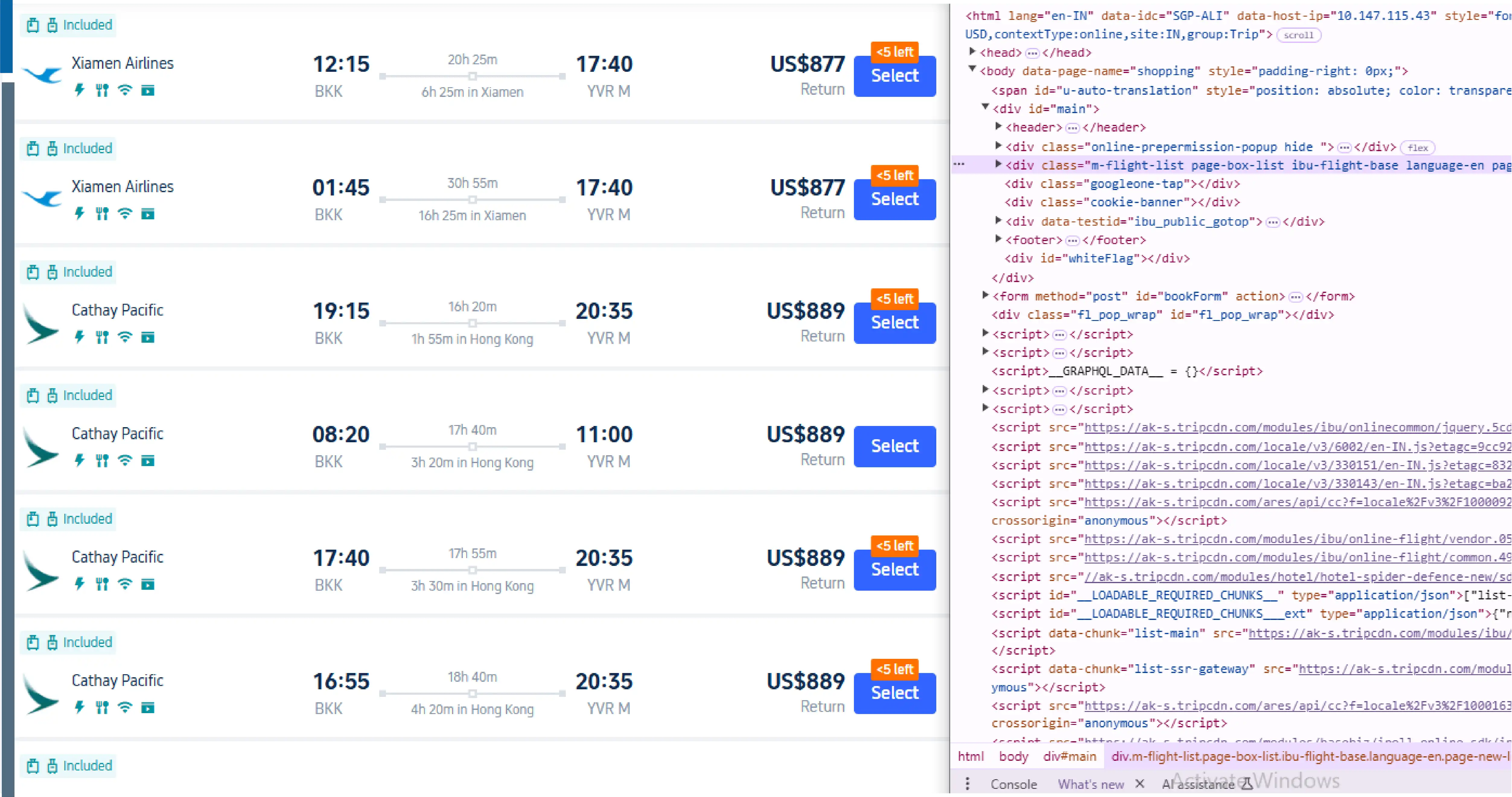 Web Scraping Techniques for Airfare Trends